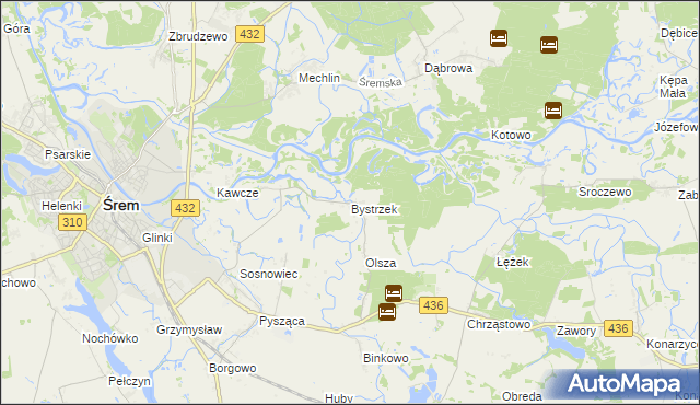 mapa Bystrzek, Bystrzek na mapie Targeo