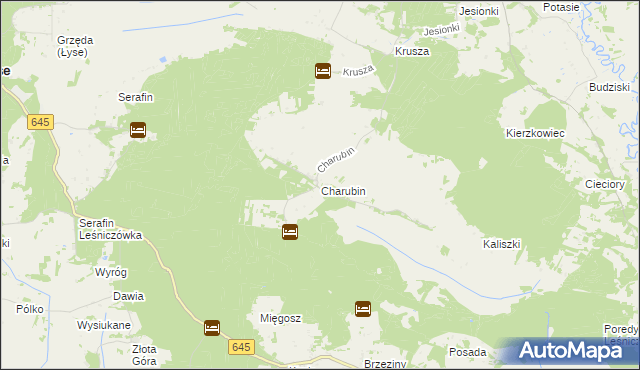 mapa Charubin, Charubin na mapie Targeo