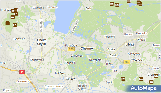 mapa Chełmek powiat oświęcimski, Chełmek powiat oświęcimski na mapie Targeo