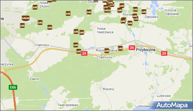 mapa Chełmicko, Chełmicko na mapie Targeo