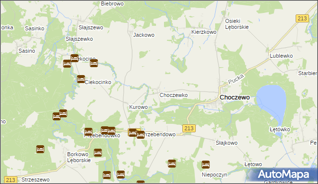mapa Choczewko, Choczewko na mapie Targeo