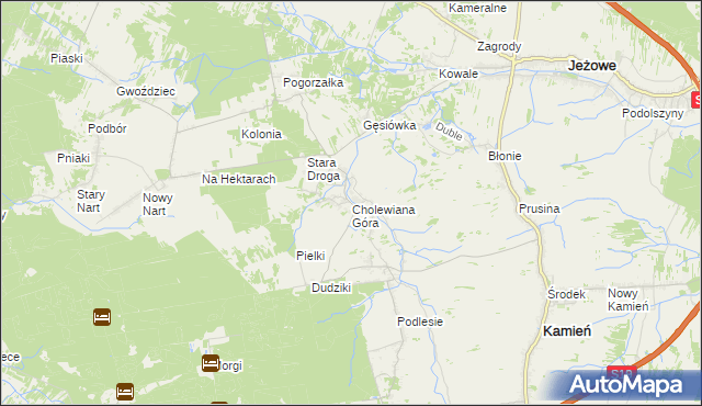 mapa Cholewiana Góra, Cholewiana Góra na mapie Targeo