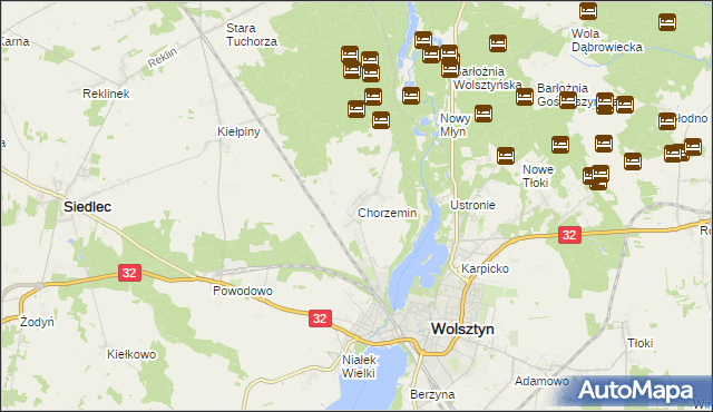 mapa Chorzemin, Chorzemin na mapie Targeo