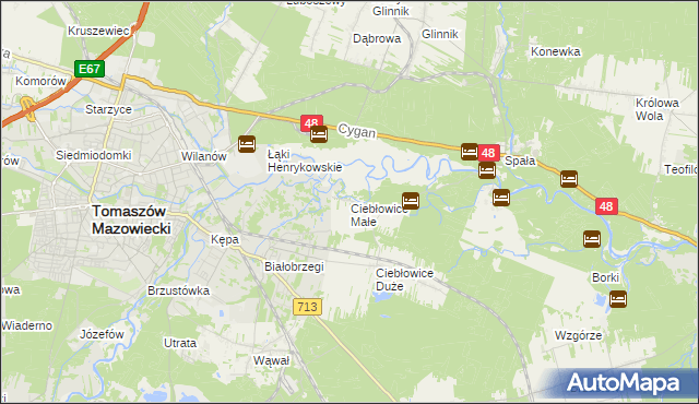 mapa Ciebłowice Małe, Ciebłowice Małe na mapie Targeo