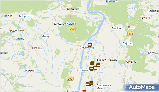 mapa Ciechłowice, Ciechłowice na mapie Targeo