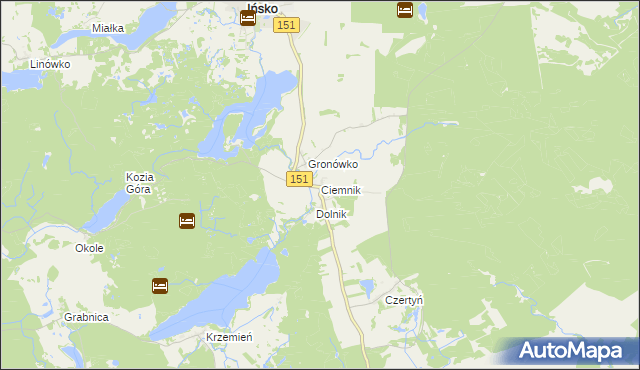 mapa Ciemnik, Ciemnik na mapie Targeo