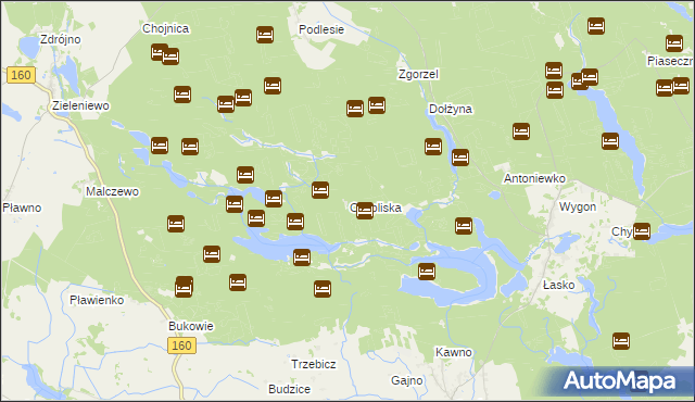 mapa Czapliska, Czapliska na mapie Targeo