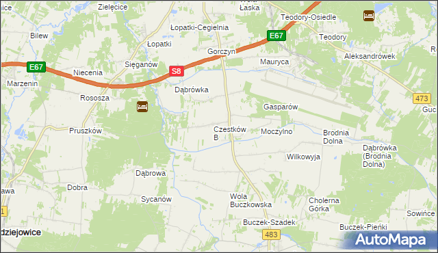 mapa Czestków-Osiedle, Czestków-Osiedle na mapie Targeo