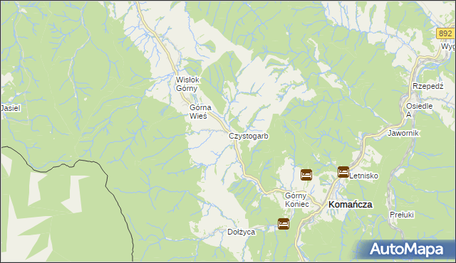 mapa Czystogarb, Czystogarb na mapie Targeo