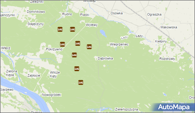 mapa Dąbrówka gmina Czernikowo, Dąbrówka gmina Czernikowo na mapie Targeo