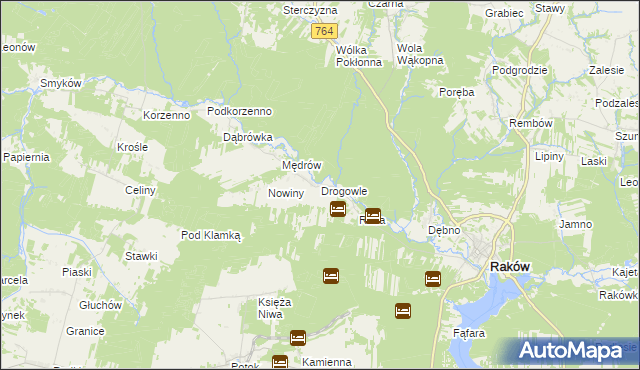 mapa Drogowle, Drogowle na mapie Targeo