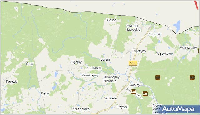 mapa Dulsin, Dulsin na mapie Targeo