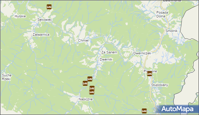 mapa Dwernik, Dwernik na mapie Targeo