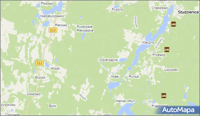 mapa Dzierżążnik, Dzierżążnik na mapie Targeo