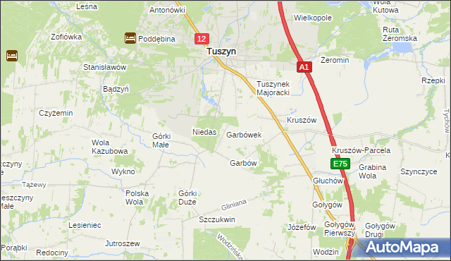 mapa Garbówek, Garbówek na mapie Targeo