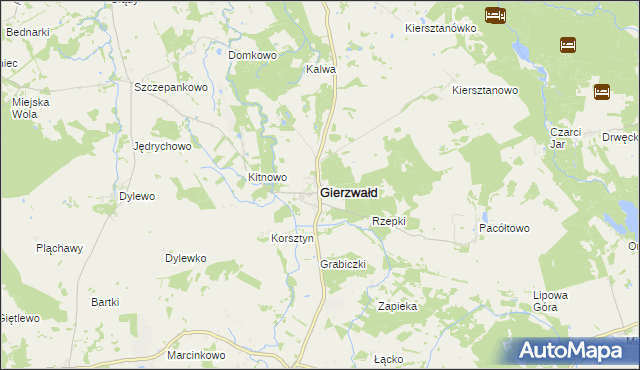 mapa Gierzwałd, Gierzwałd na mapie Targeo
