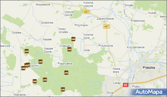 mapa Goła, Goła na mapie Targeo