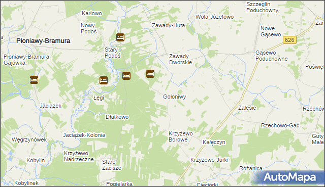 mapa Gołoniwy, Gołoniwy na mapie Targeo