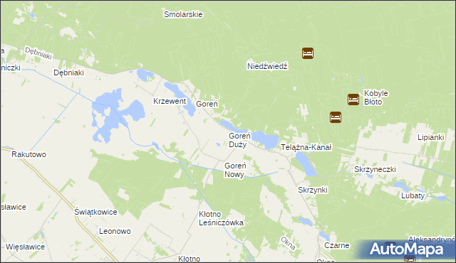 mapa Goreń Duży, Goreń Duży na mapie Targeo