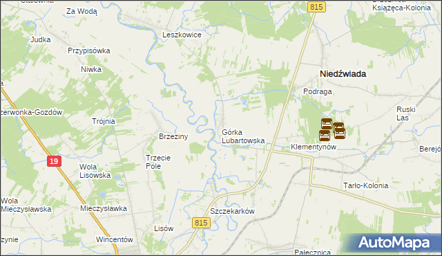 mapa Górka Lubartowska, Górka Lubartowska na mapie Targeo