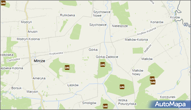 mapa Górka-Zabłocie, Górka-Zabłocie na mapie Targeo