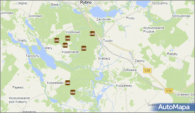 mapa Grabacz, Grabacz na mapie Targeo