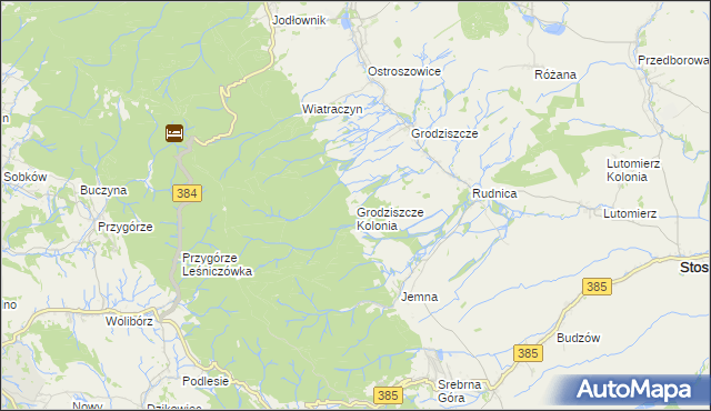 mapa Grodziszcze Kolonia, Grodziszcze Kolonia na mapie Targeo