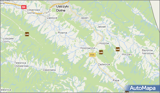 mapa Hoszowczyk, Hoszowczyk na mapie Targeo