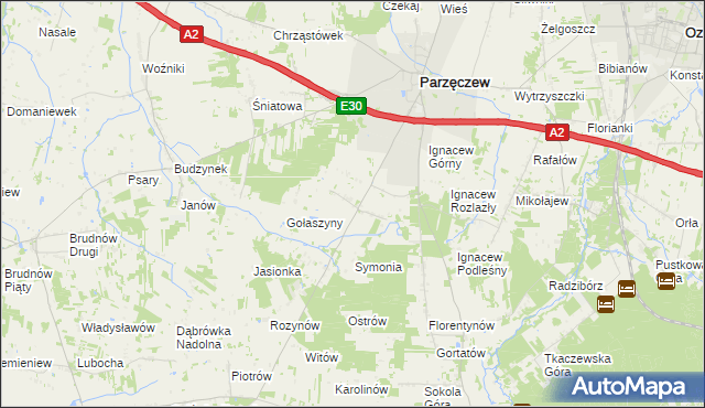 mapa Ignacew Folwarczny, Ignacew Folwarczny na mapie Targeo