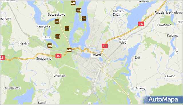 mapa Iława, Iława na mapie Targeo