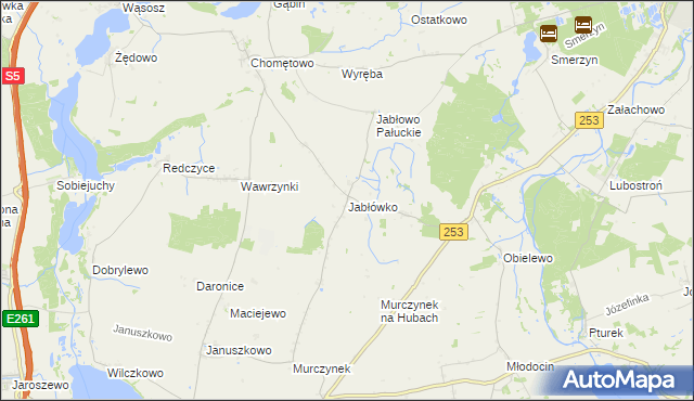 mapa Jabłówko gmina Łabiszyn, Jabłówko gmina Łabiszyn na mapie Targeo