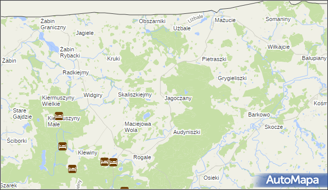 mapa Jagoczany, Jagoczany na mapie Targeo