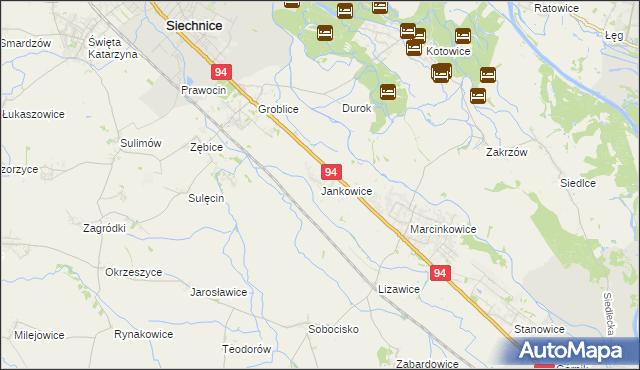 mapa Jankowice gmina Oława, Jankowice gmina Oława na mapie Targeo