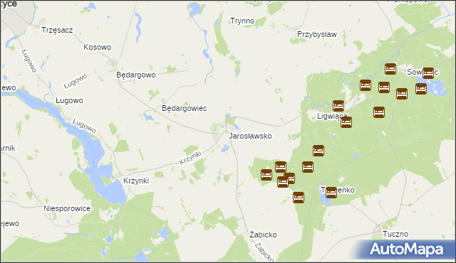 mapa Jarosławsko, Jarosławsko na mapie Targeo