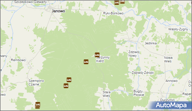 mapa Jarzynny Kierz, Jarzynny Kierz na mapie Targeo