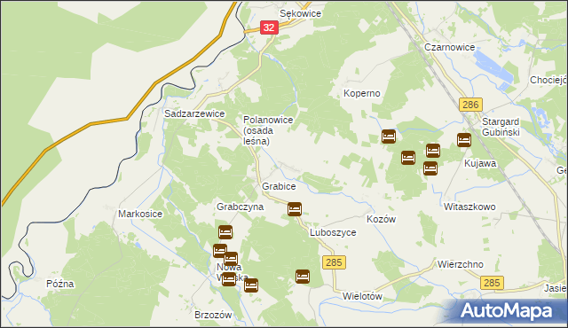 mapa Jazów, Jazów na mapie Targeo