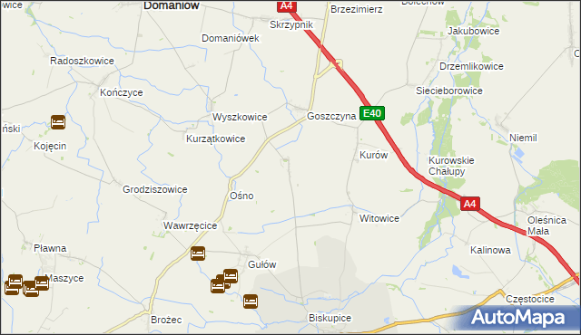 mapa Jędrzychowice gmina Wiązów, Jędrzychowice gmina Wiązów na mapie Targeo