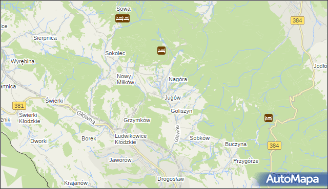 mapa Jugów, Jugów na mapie Targeo