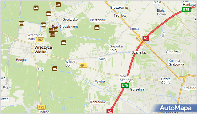 mapa Kalej, Kalej na mapie Targeo