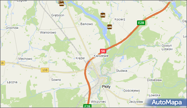 mapa Karczewie, Karczewie na mapie Targeo