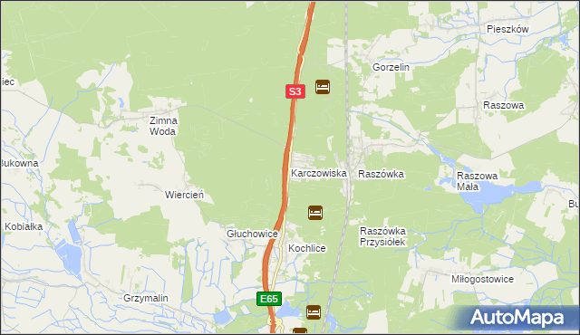 mapa Karczowiska, Karczowiska na mapie Targeo