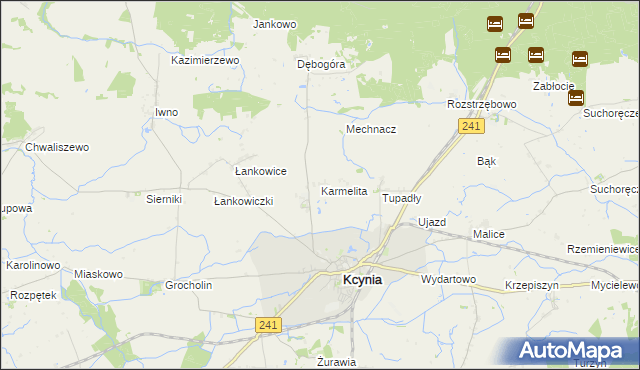 mapa Karmelita, Karmelita na mapie Targeo