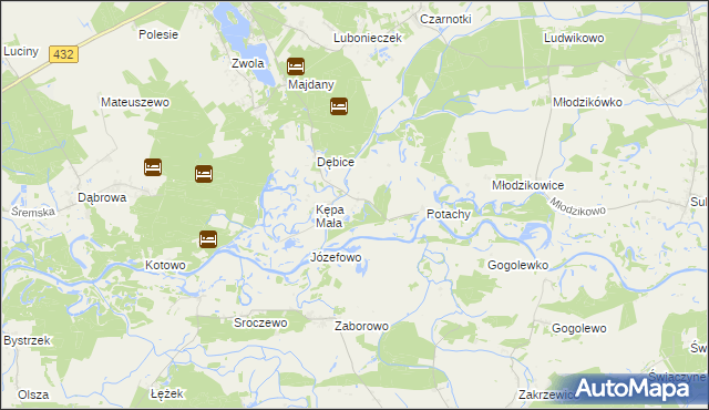 mapa Kępa Wielka, Kępa Wielka na mapie Targeo