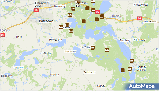 mapa Kierzliny, Kierzliny na mapie Targeo