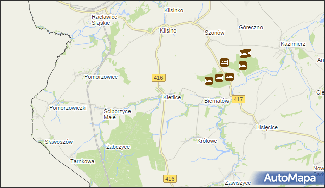 mapa Kietlice gmina Głubczyce, Kietlice gmina Głubczyce na mapie Targeo