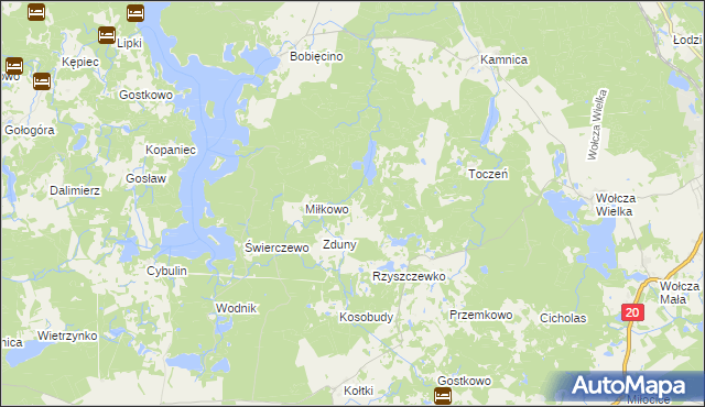 mapa Klęczkowo gmina Miastko, Klęczkowo gmina Miastko na mapie Targeo