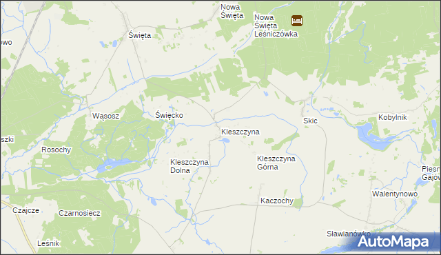 mapa Kleszczyna, Kleszczyna na mapie Targeo