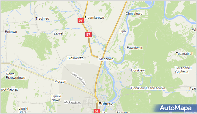 mapa Kleszewo, Kleszewo na mapie Targeo