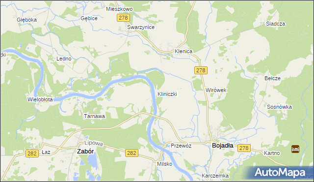 mapa Kliniczki, Kliniczki na mapie Targeo