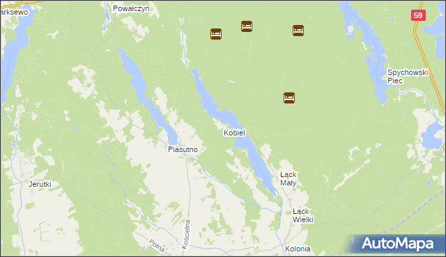 mapa Kobiel, Kobiel na mapie Targeo